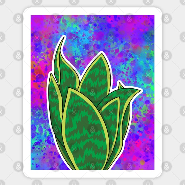 Psychedelic Plant 1 Sticker by Ashley Warner